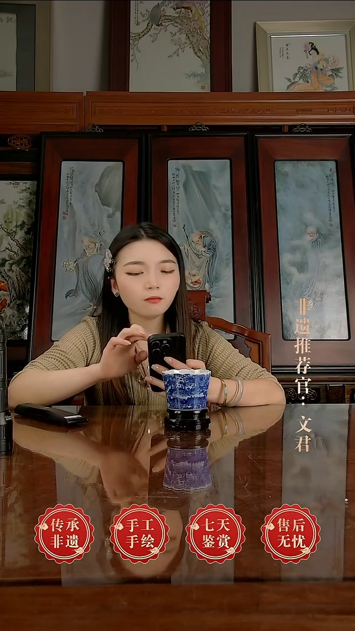 摆件陶景德镇陶瓷证书L35