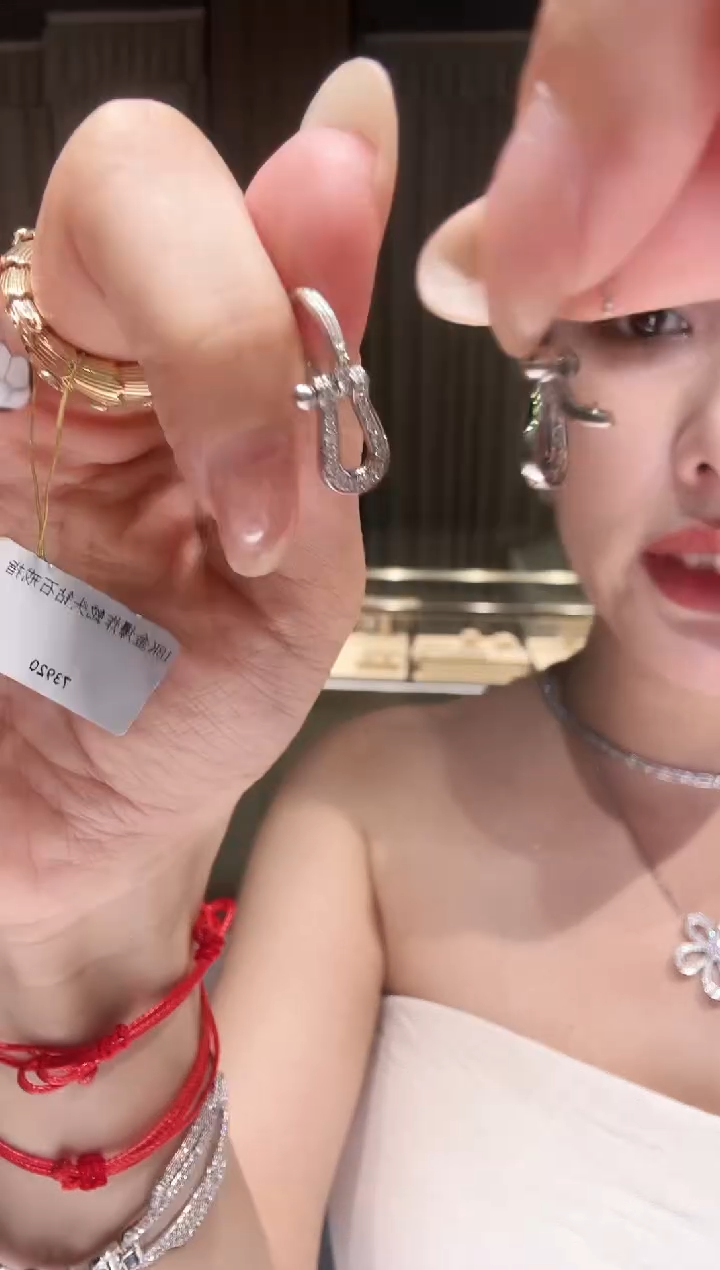 铂Pt950镶嵌耳饰钻石AY0212-PT