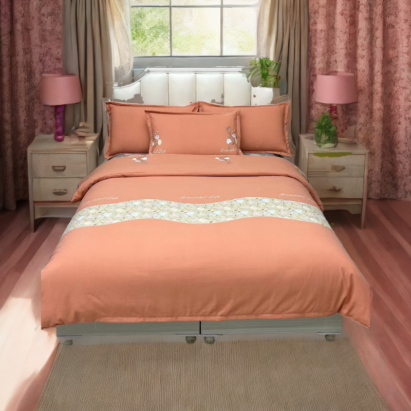 【断码单双一个价】亲肤棉双层纱被罩--盛典花枝
