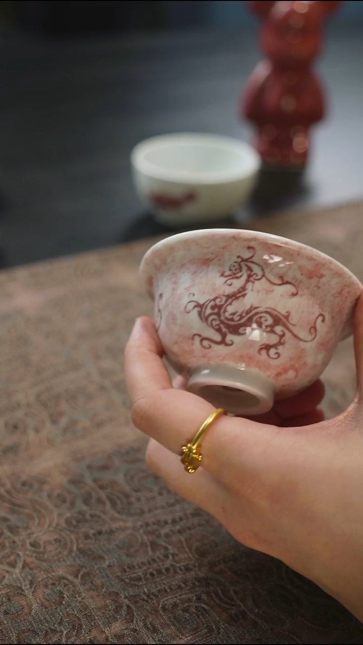 当代龙纹 拓片 压手杯