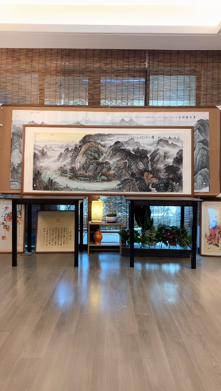 国画纯手绘纯实木205*85cm