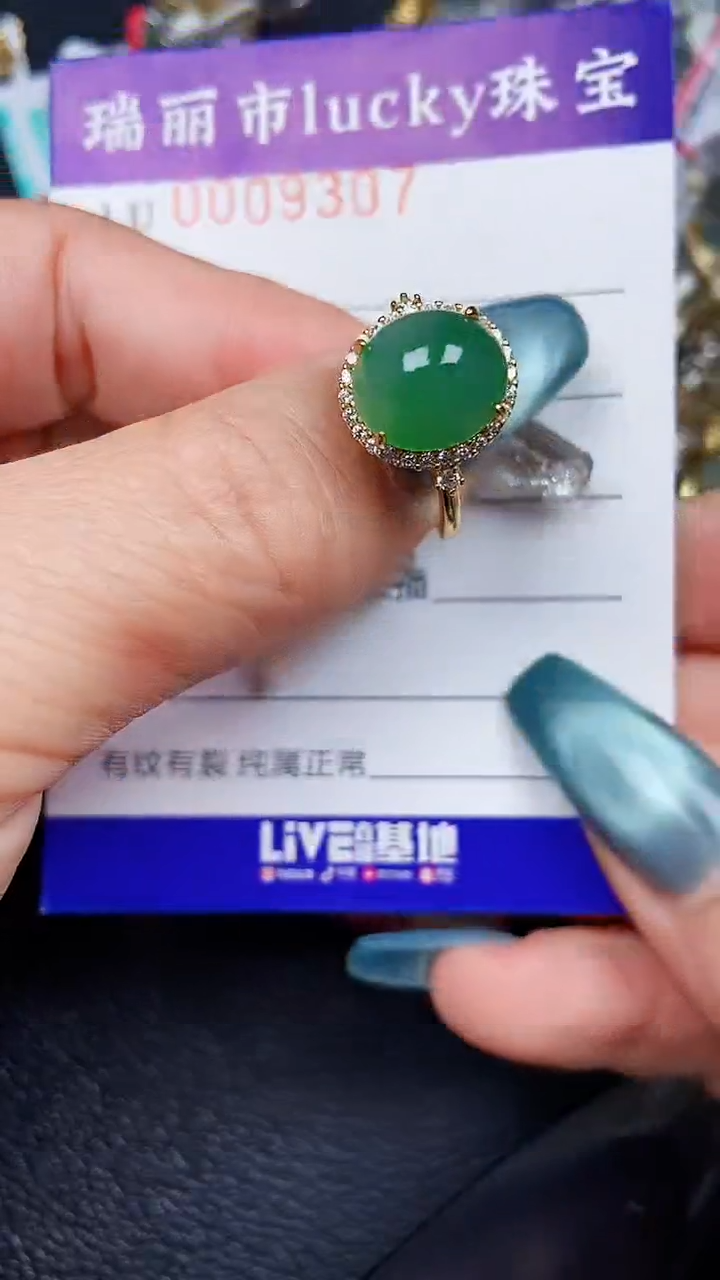 颈饰银S925镶嵌翡翠9307