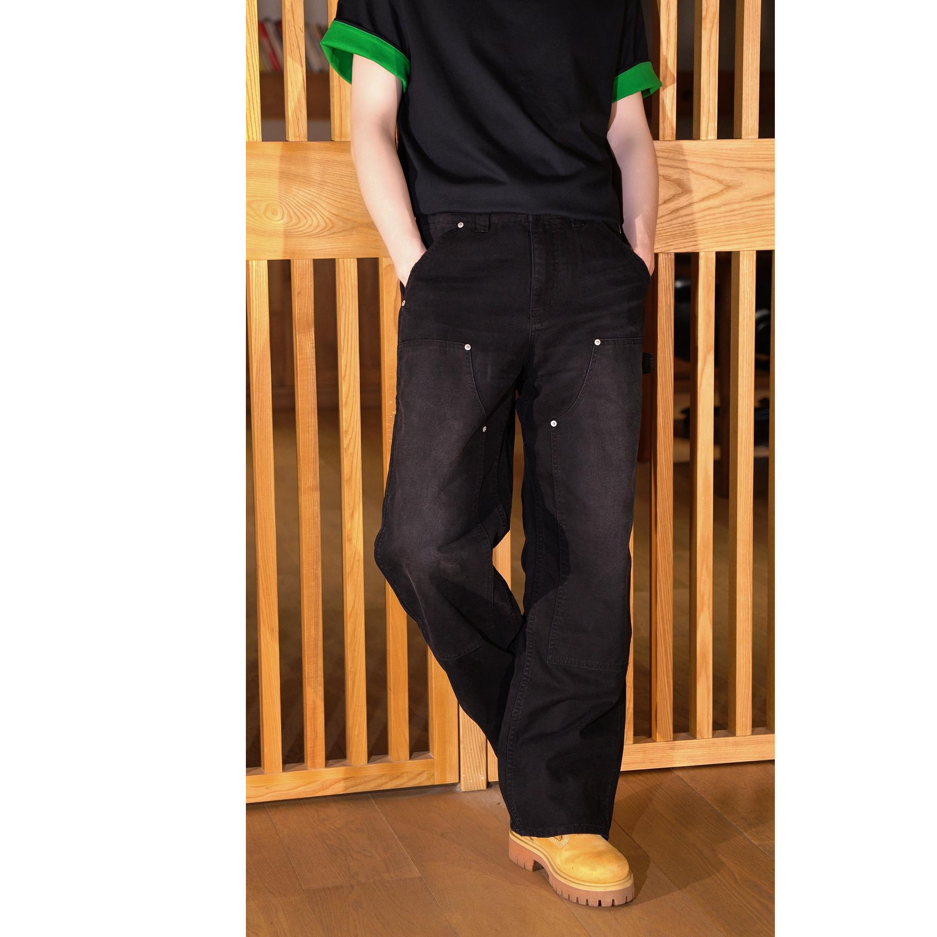 ALWAYSONALL·秋季新款三角标工装直筒微阔百搭休闲伐木裤AOA25018