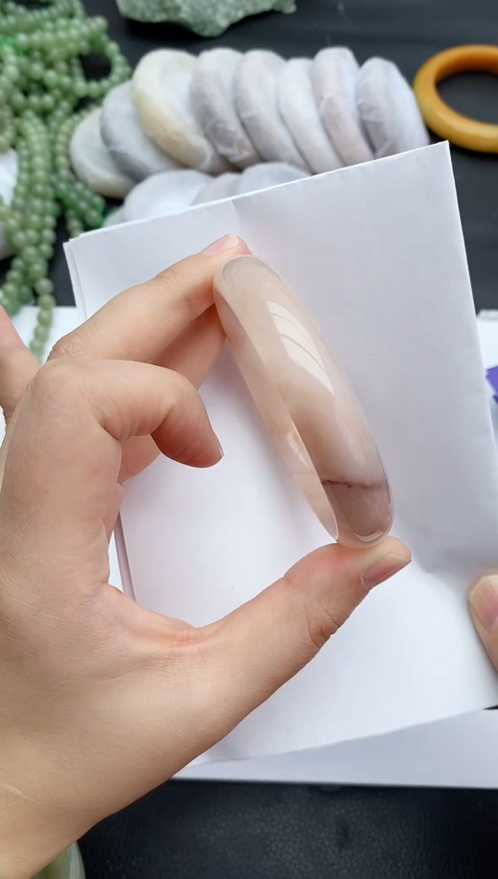 未镶嵌手镯石英质玉57+58.4