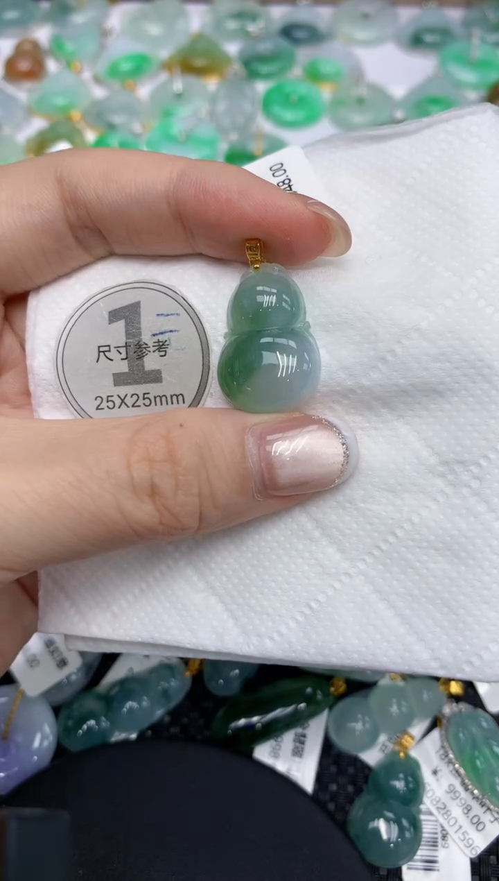 颈饰18K金镶嵌翡翠11111111
