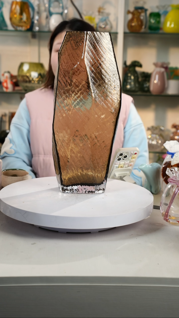 【闪购商品】琉璃【弘扬】高轻奢琉璃花器微瑕福利高41