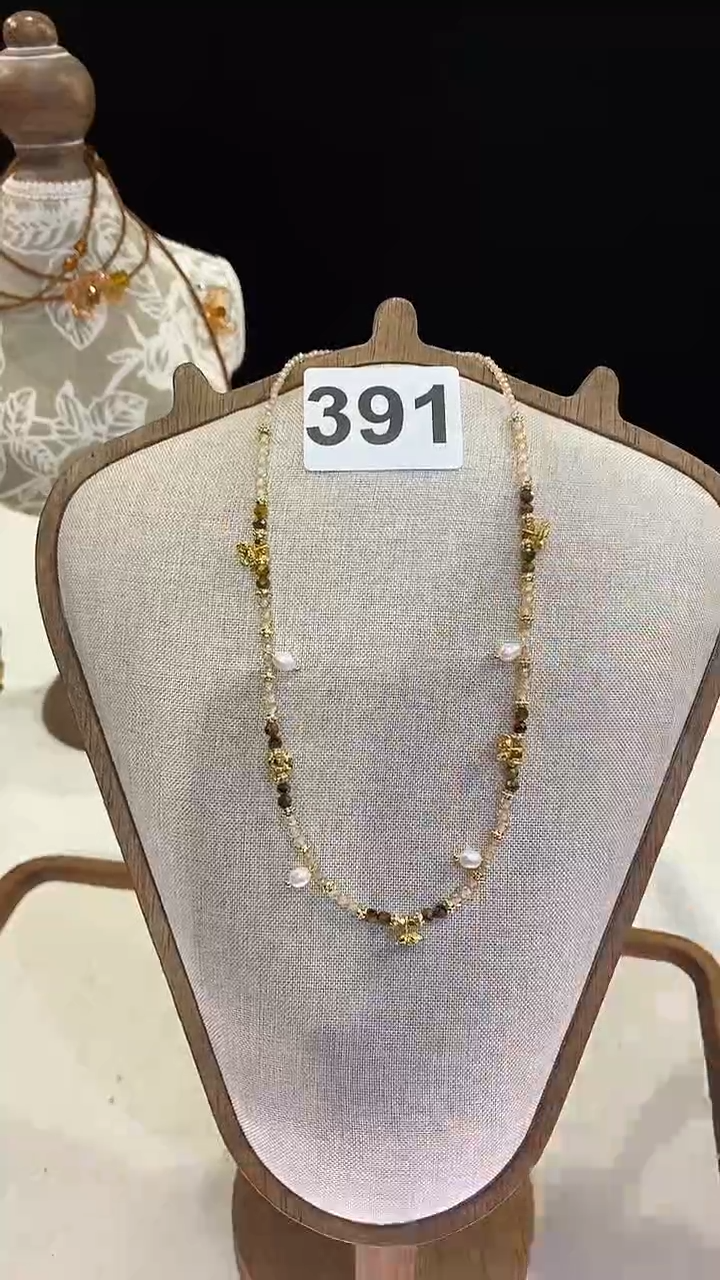 项链钛钢淡水珍珠391