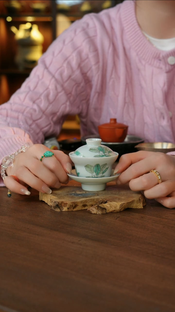 白菜三才葫芦盖碗