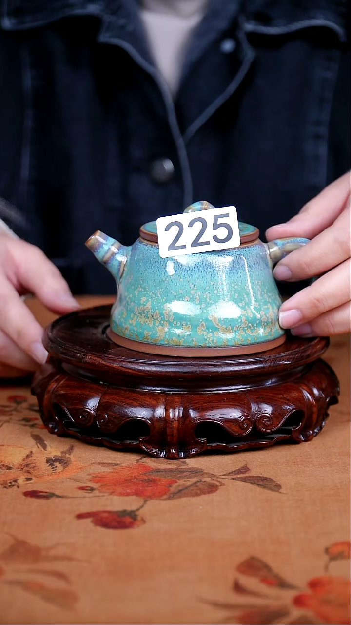 全品钧瓷茶器摆件