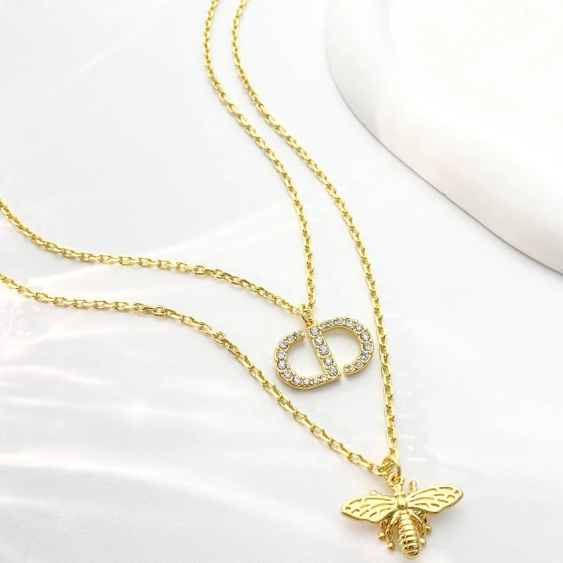 【夏日特惠】黄金足金999 轻奢首饰字母设计感小众法式锁骨链女气质