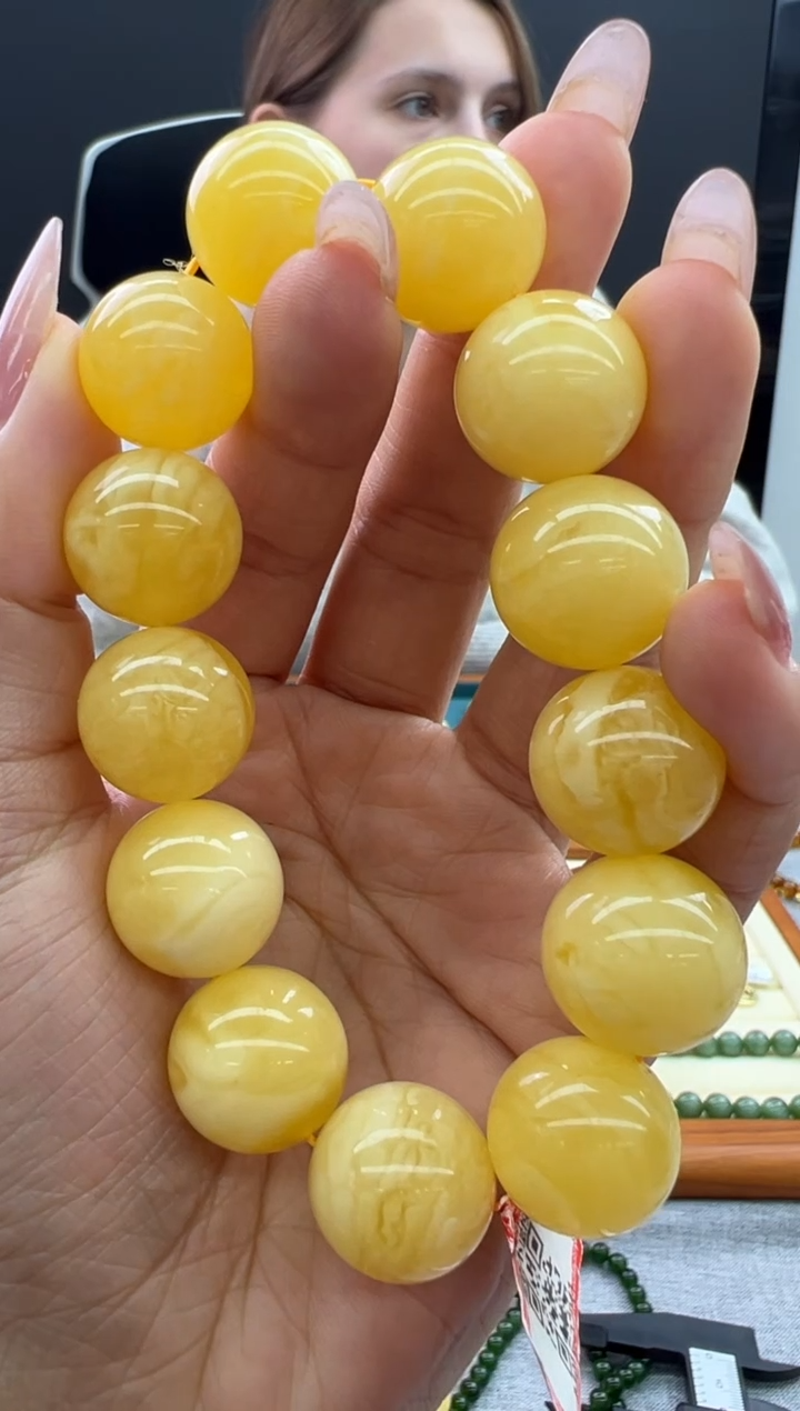 【闪购商品】琥珀手链未镶嵌156秒拍号