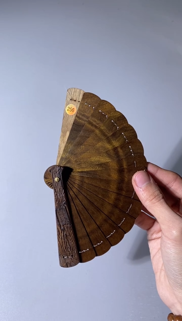 【闪购商品】金丝楠256号10cm乌木金丝楠小叶桢楠掌中扇