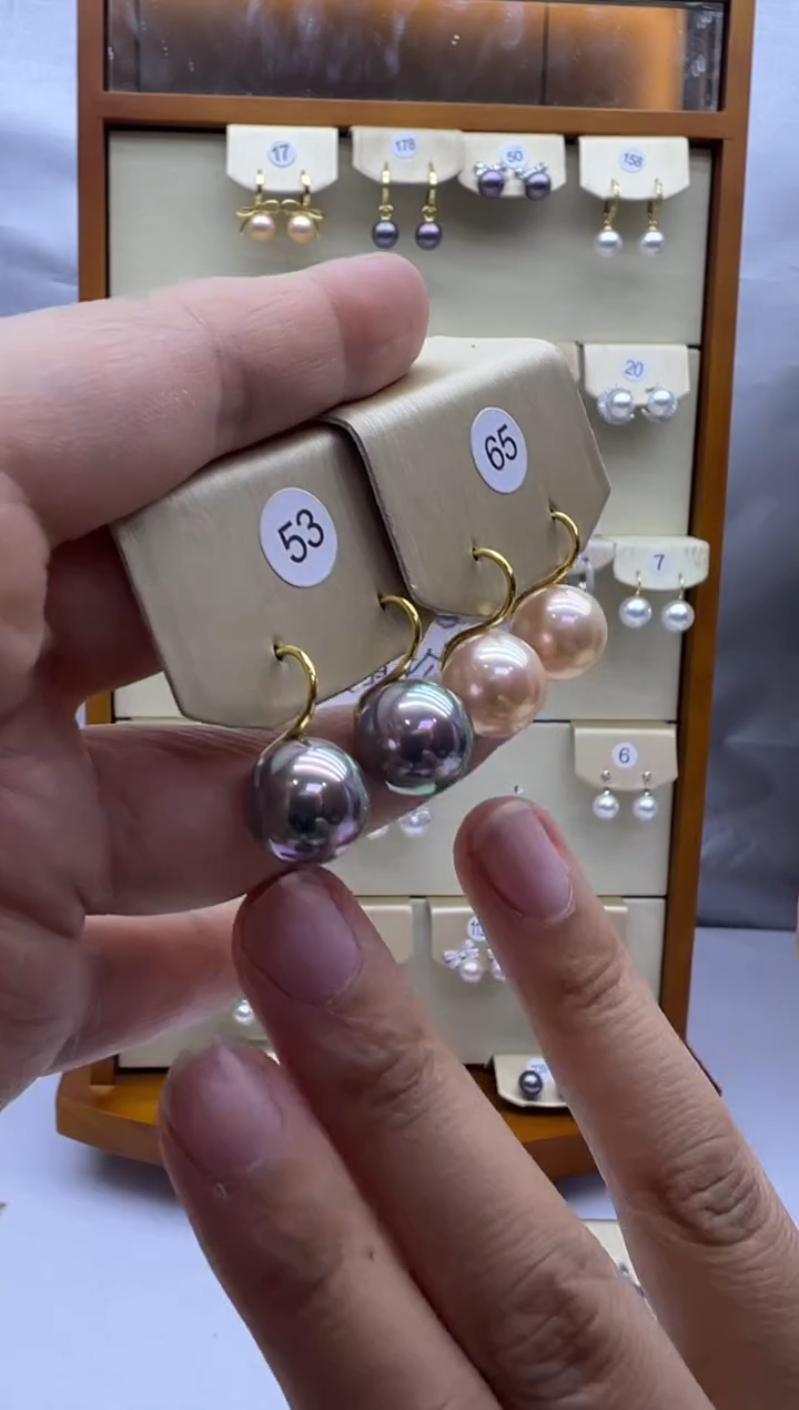 未镶嵌耳饰淡水珍珠53+65
