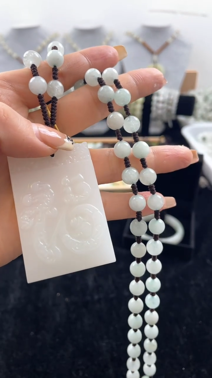 【闪购商品】和田玉（白玉）吊坠(赠链)未镶嵌天然和田玉白玉福牌吊坠