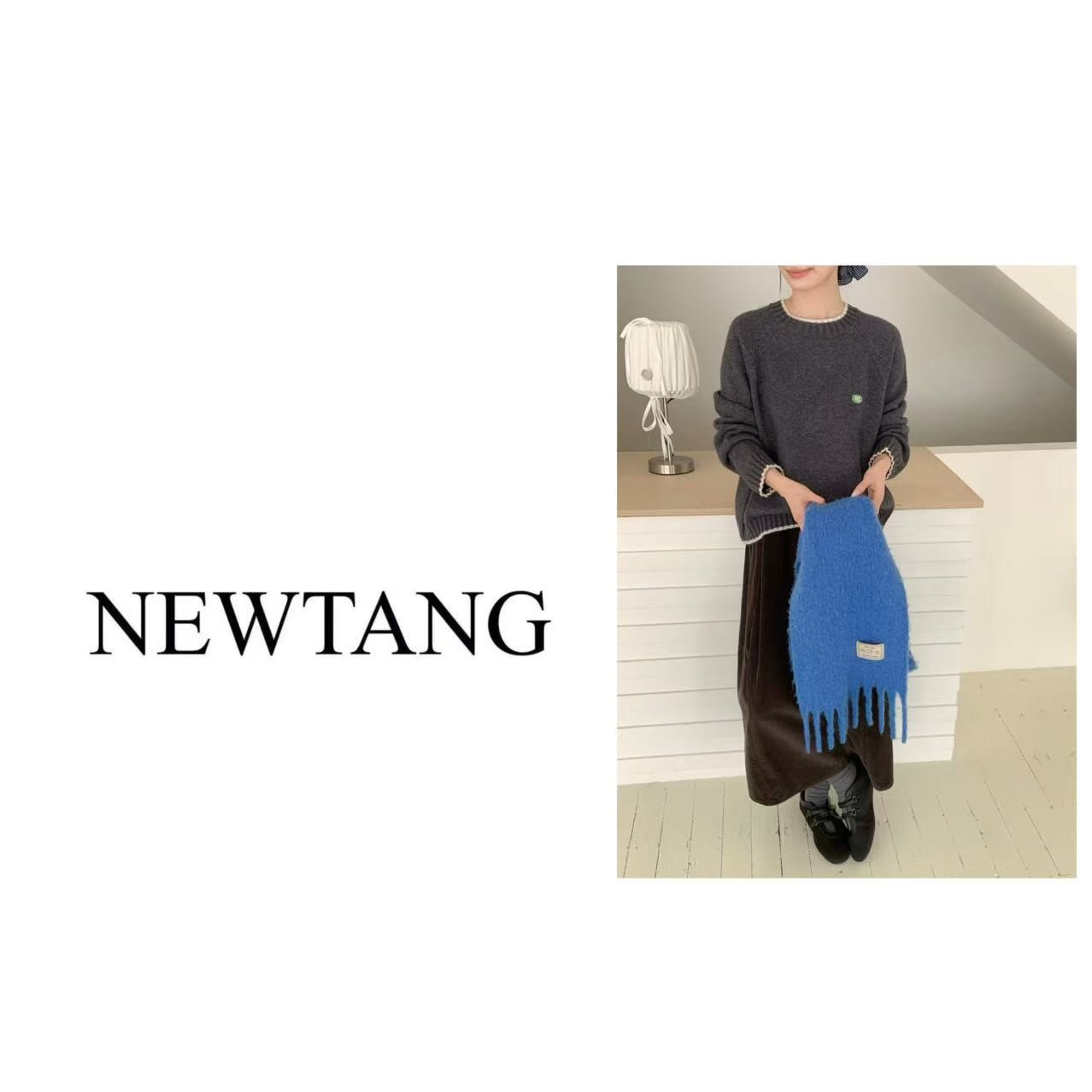 【至简】365(含羊毛)秋冬新款圆领常规款插肩袖长袖套头针织衫 