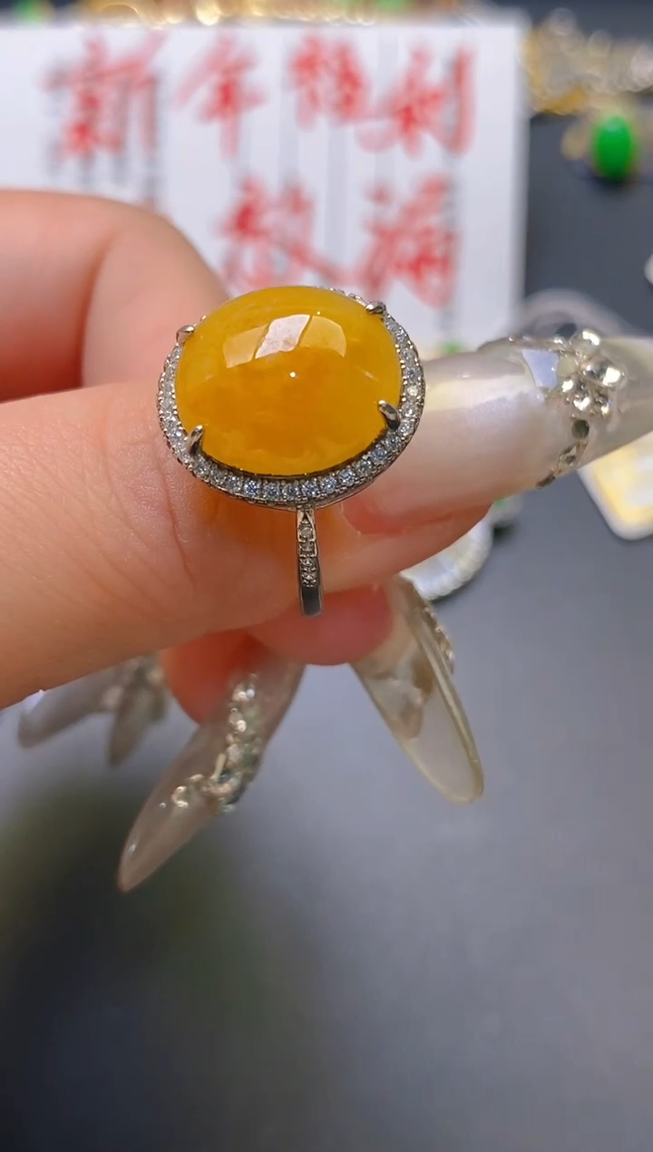 【闪购商品】翡翠耳饰银S925镶嵌天然A货翡翠1
