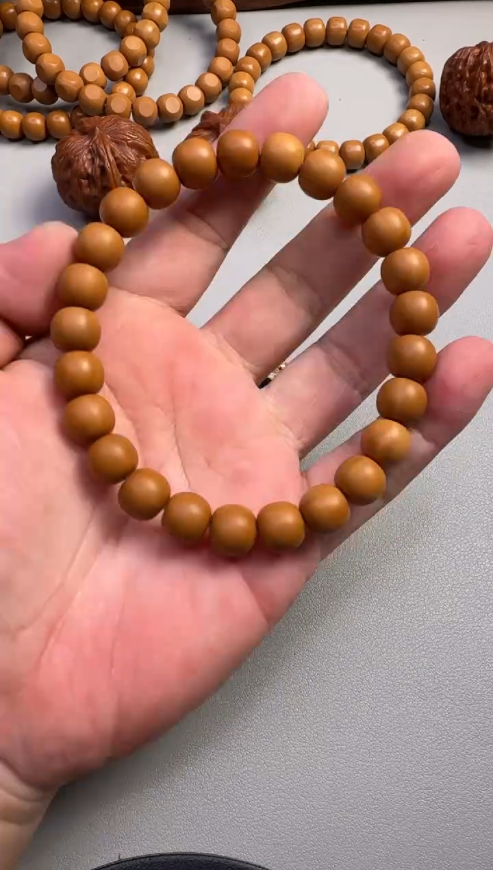 【闪购商品】猴头核桃手串猴头苹果珠瑕疵黑点款