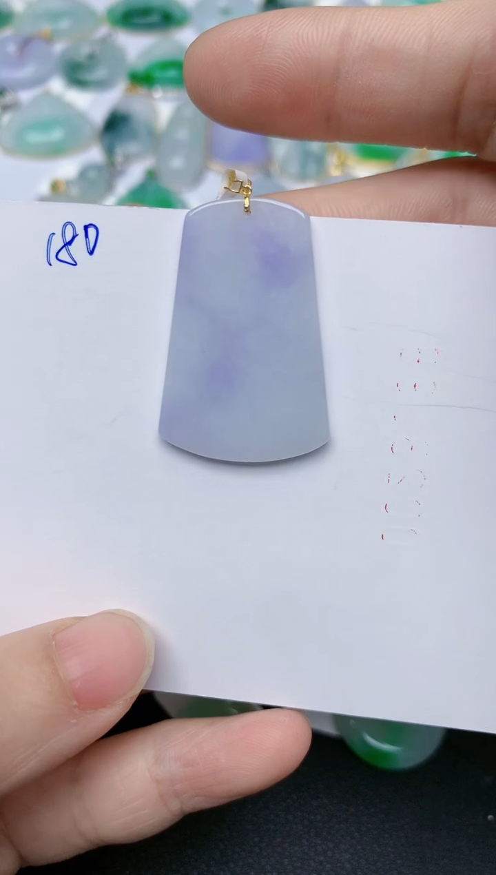 【闪购商品】翡翠颈饰18K金镶嵌天然翡翠A货    