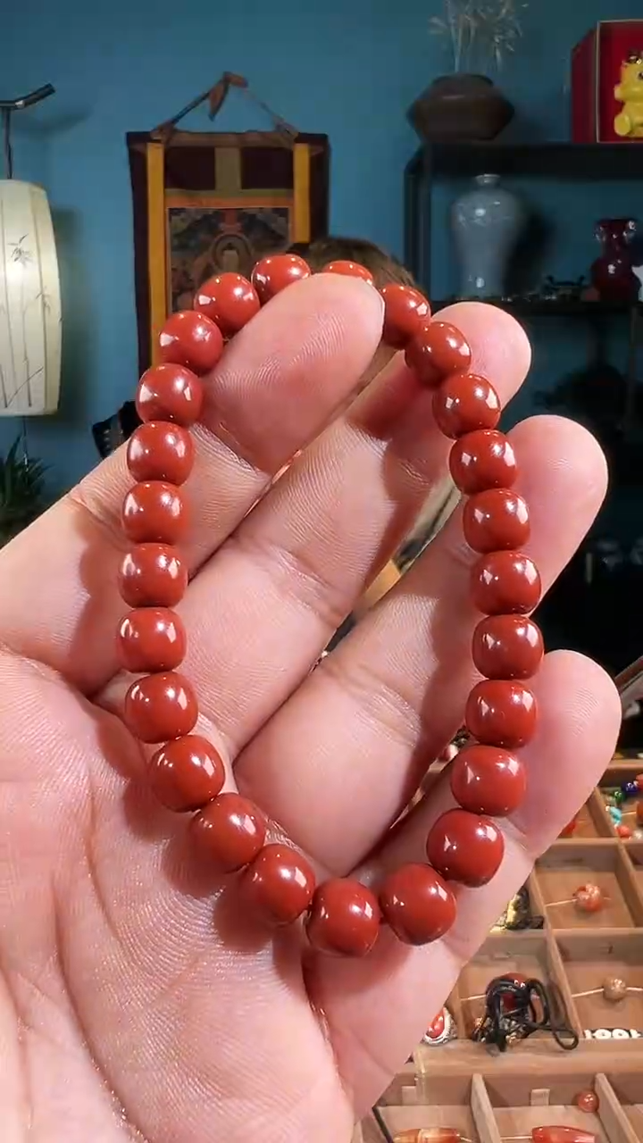 【闪购商品】南红玛瑙手串未镶嵌8+老型甘南柿子