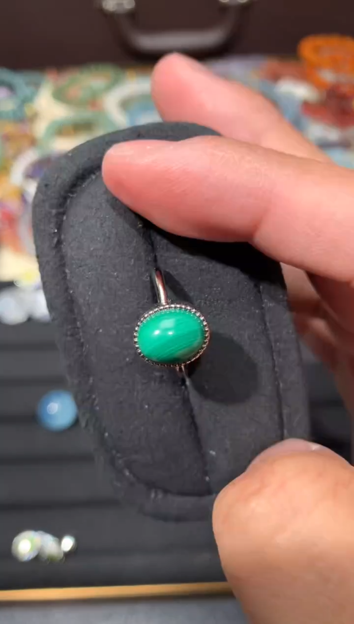 未镶嵌孔雀石戒指G43【多样性发其一】