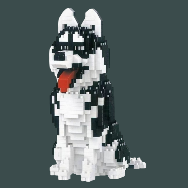 微颗粒动物积木拼图拼装玩具宠物狗摆件