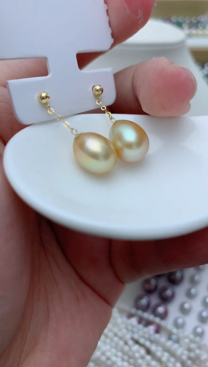 【闪购商品】海水珍珠耳饰18K金镶嵌q89