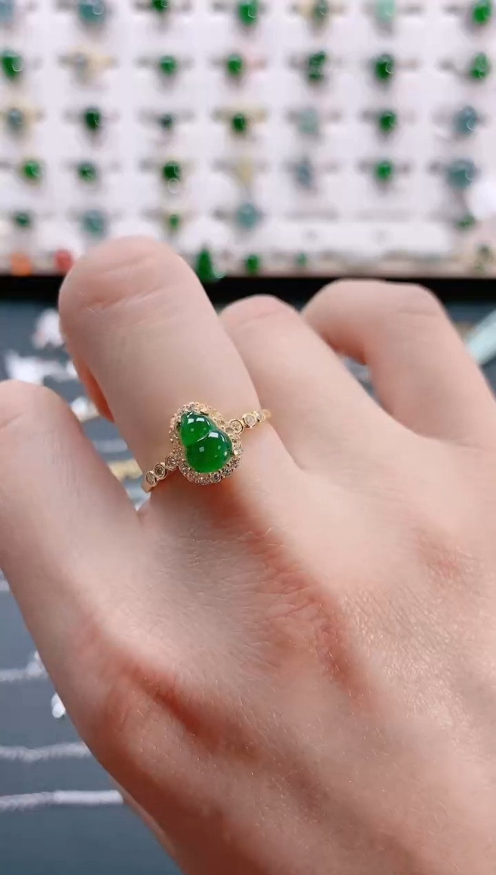 【闪购商品】翡翠戒指银S925镶嵌天然翡翠