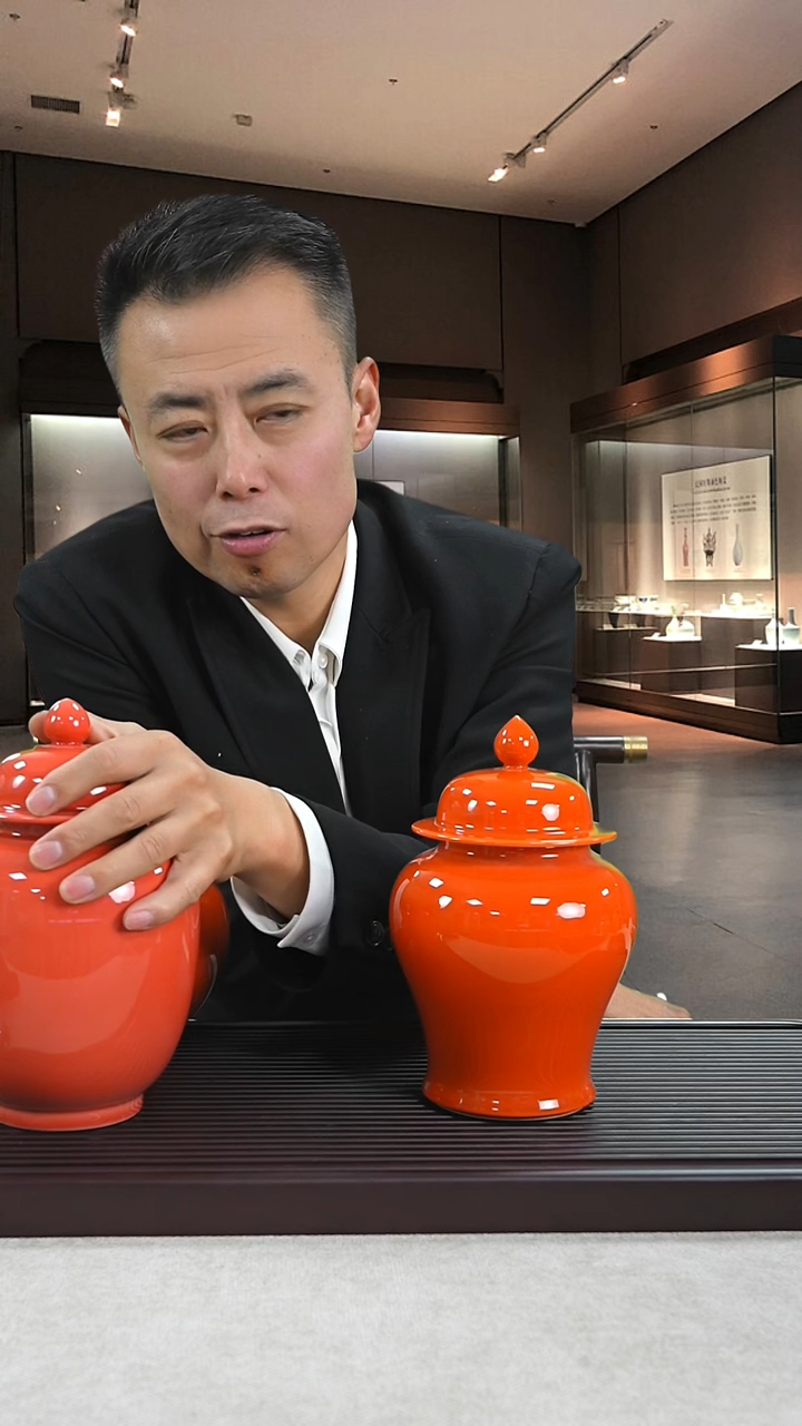 摆件陶景德镇茶叶罐1个