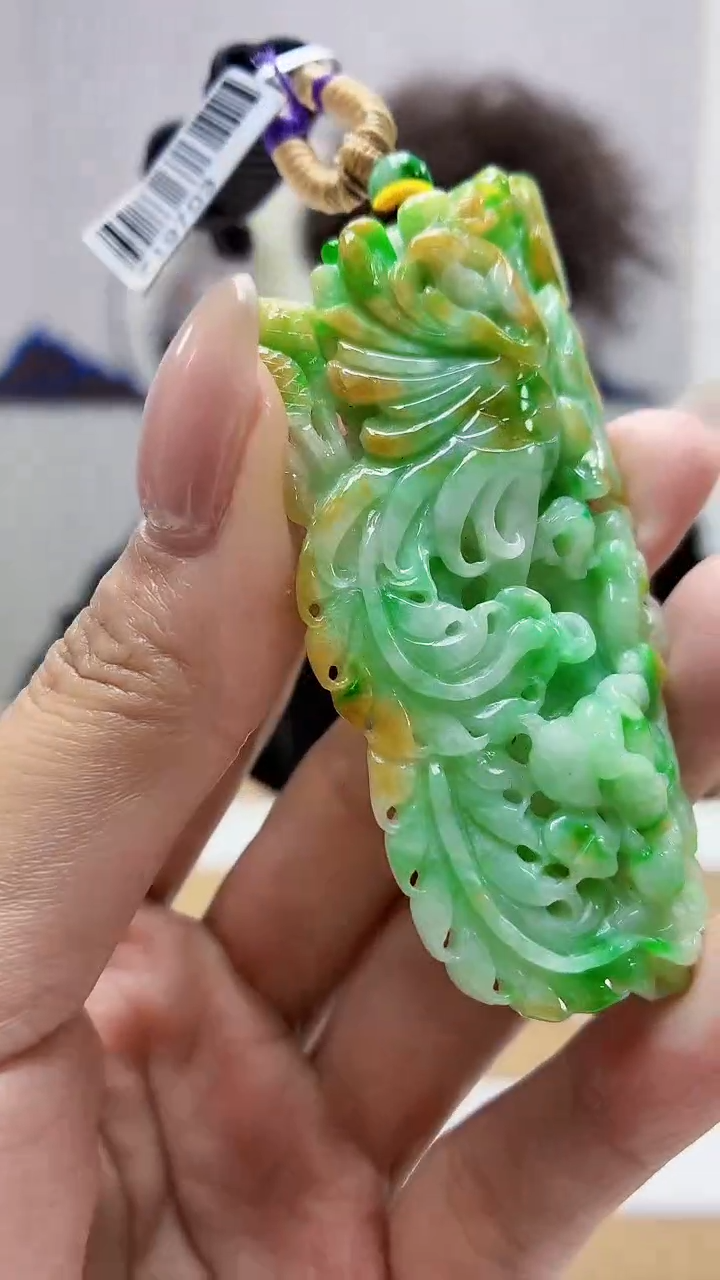 未镶嵌定制翡翠4688MM-毛货挂件94