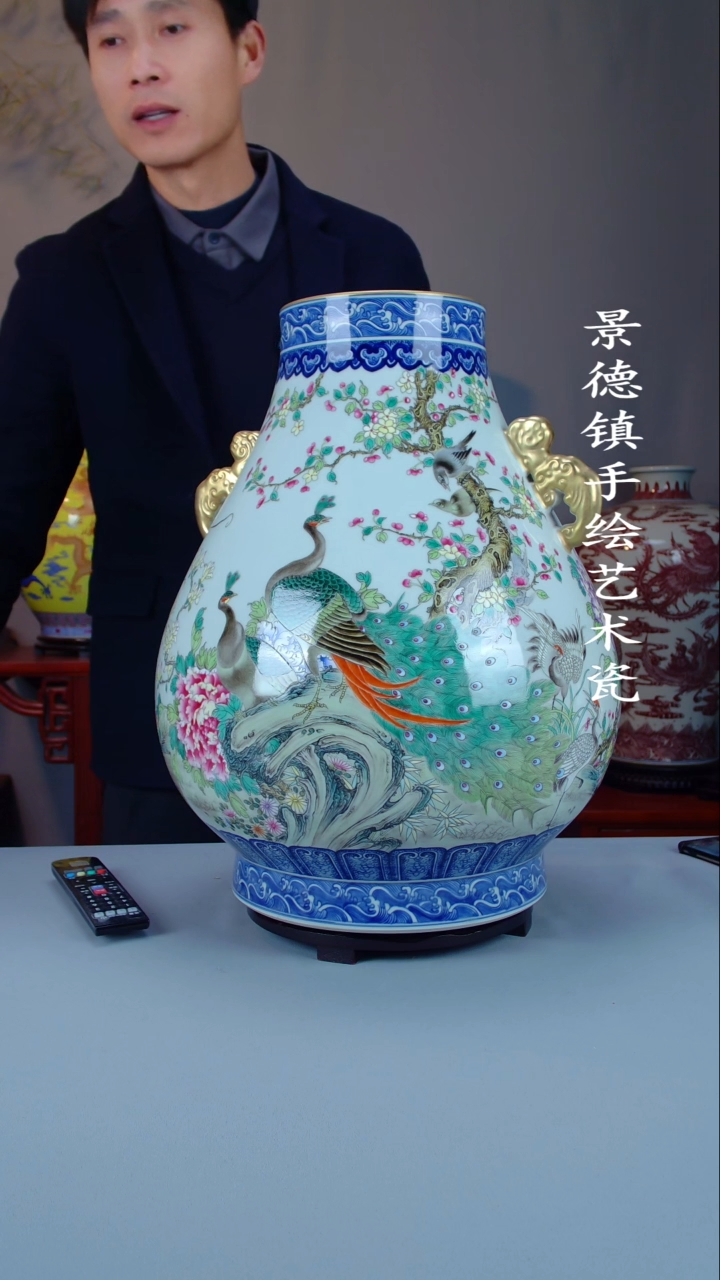 摆件陶瓷景德镇手工手绘陶瓷摆件60