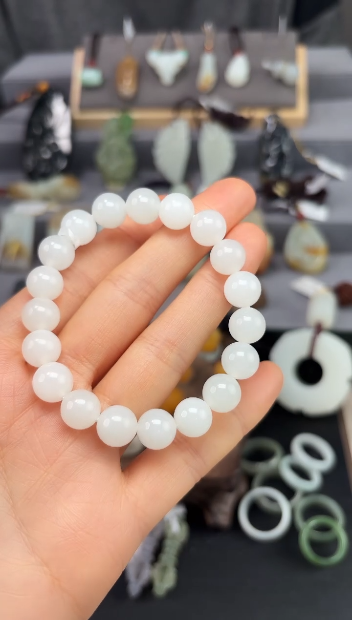 【闪购商品】和田玉手链未镶嵌青海白玉手链