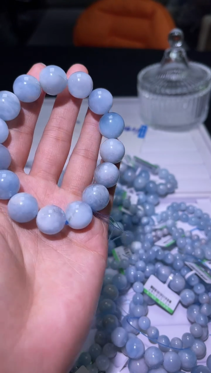 1海蓝宝石（处理）J020-14mm海蓝宝单圈-多样性发其一