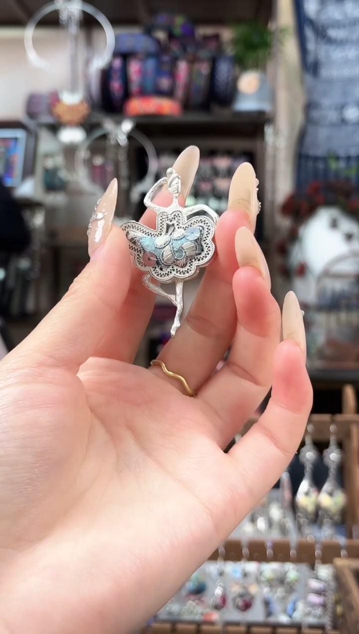 织绣民族风非遗老绣苗银饰品336