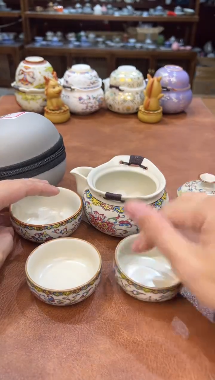 真的很便宜会开片的旅行茶具