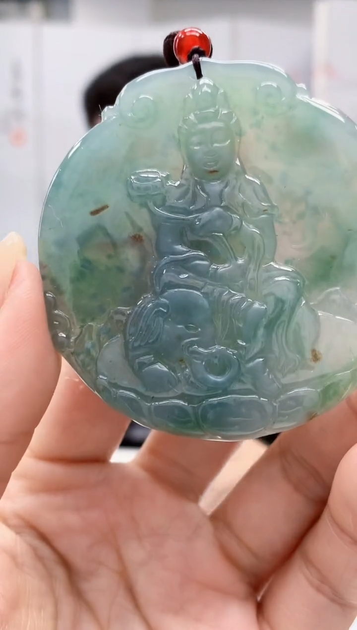 【闪购商品】定制翡翠未镶嵌4917lr-毛货挂件71