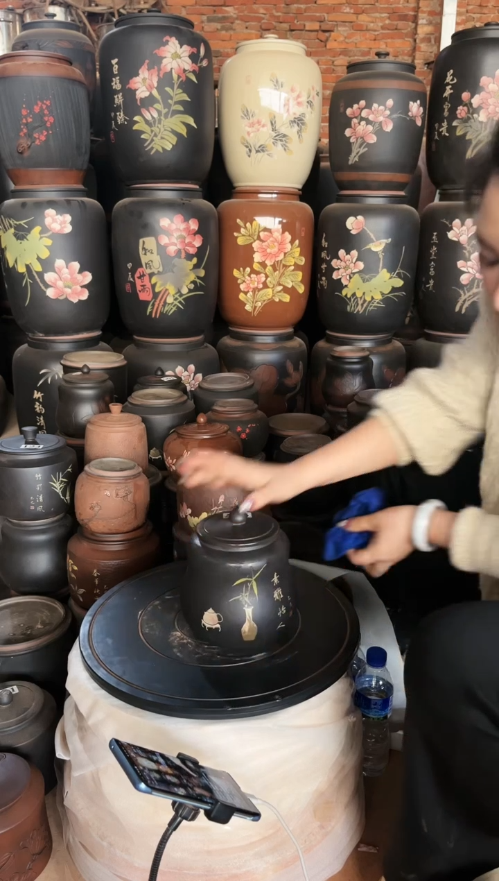 【闪购商品】壶瑕疵茶叶罐 小葫芦彩填  927