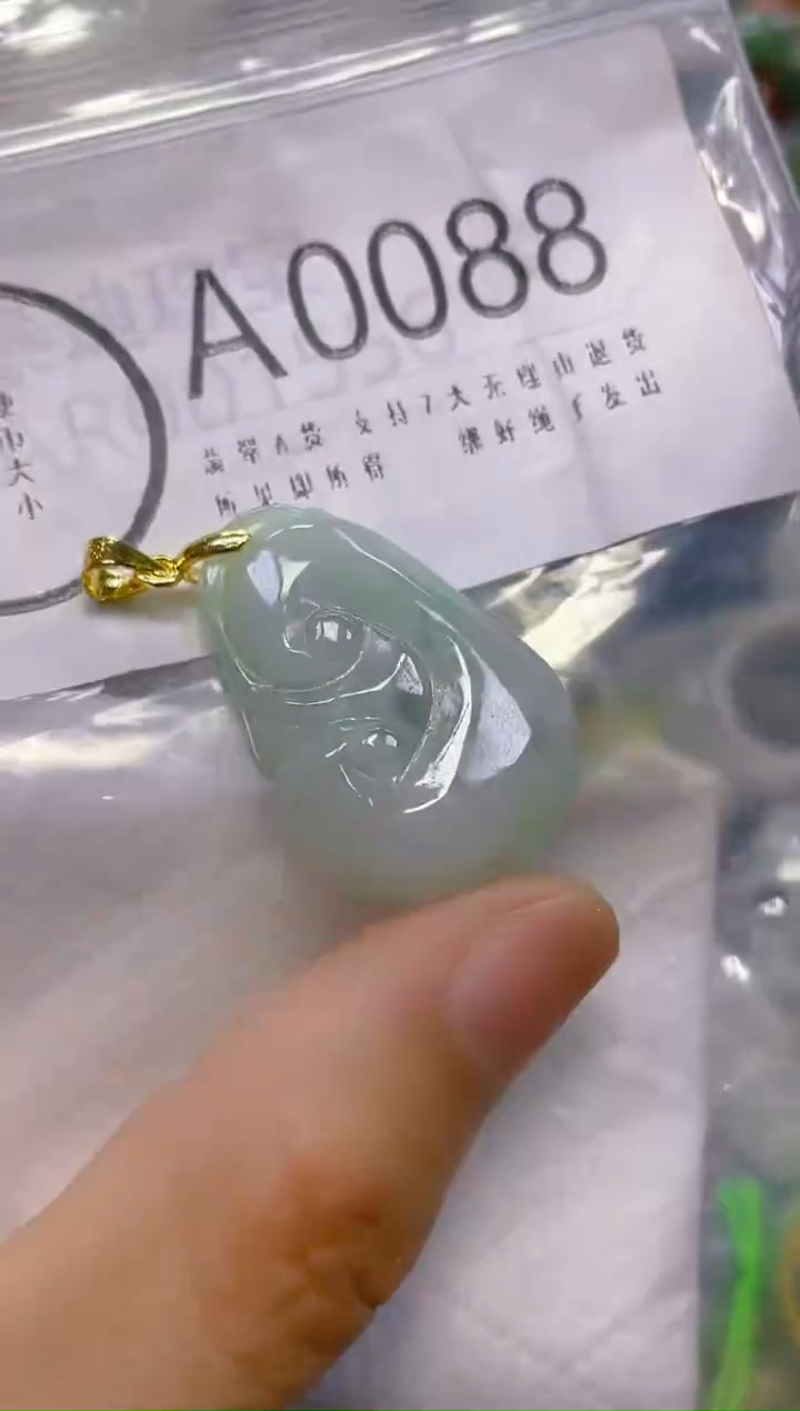 翡翠未镶嵌颈饰/A/翡翠A货一图一物