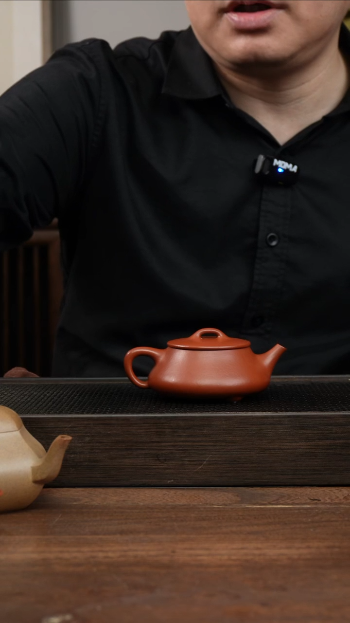 茶杯紫砂朱泥光明石瓢     130CC  