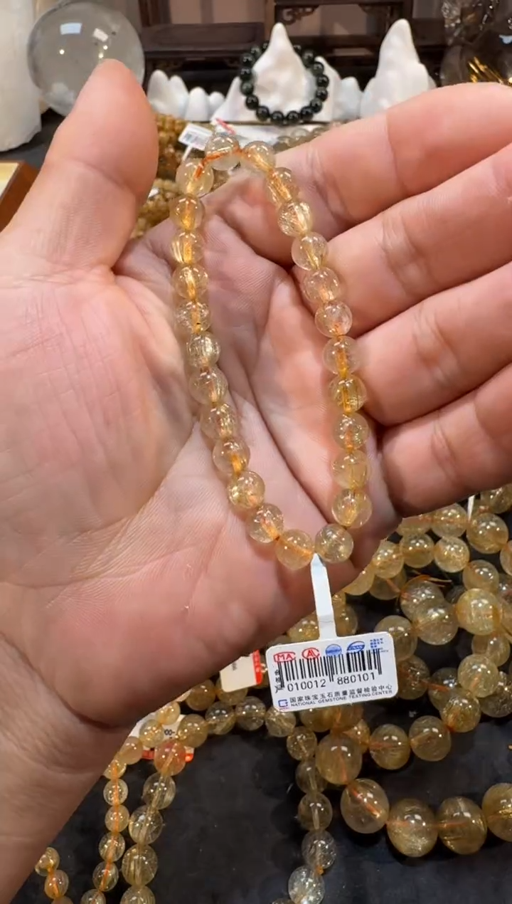 未镶嵌手串发晶SJ-387金发晶