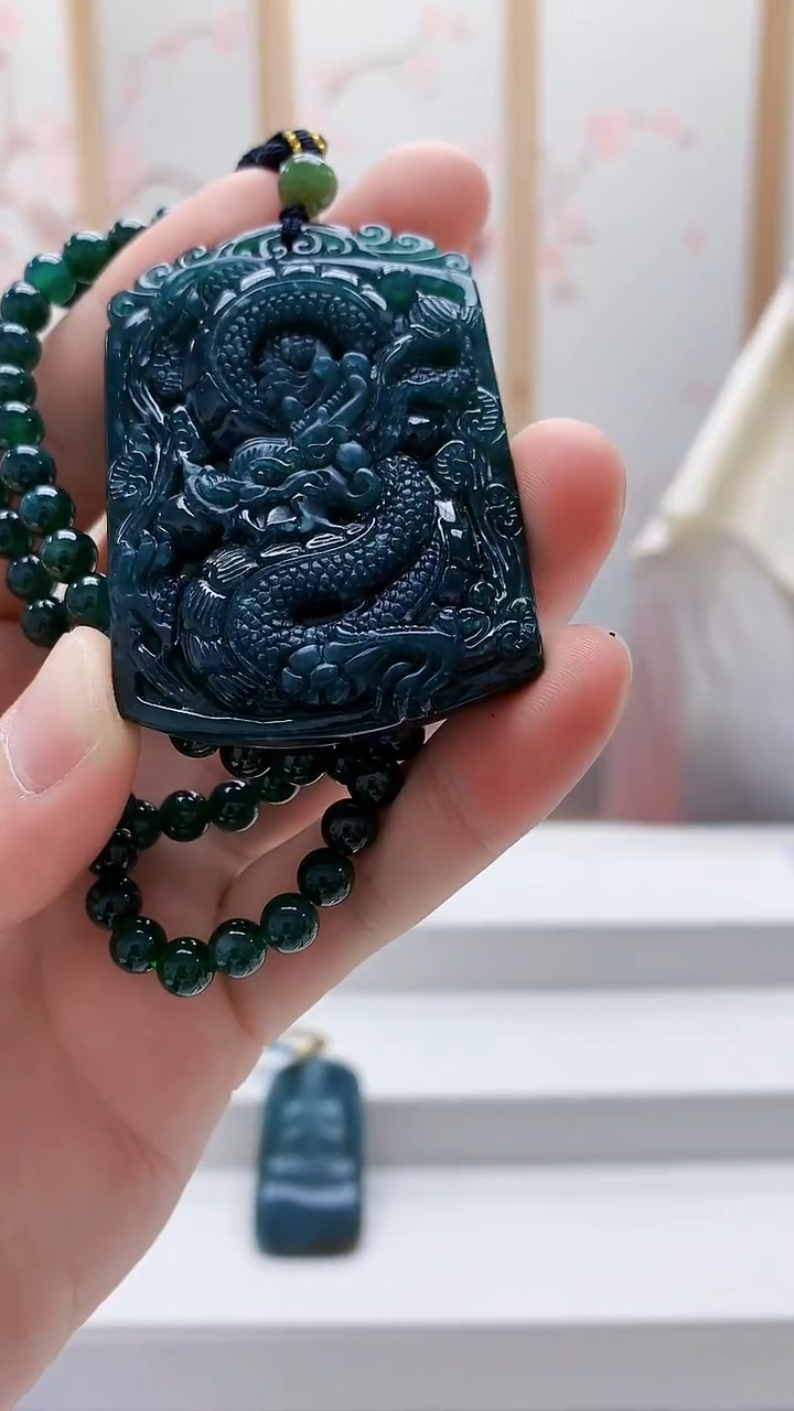 未镶嵌定制翡翠4812bb-毛货挂件81赠珠链