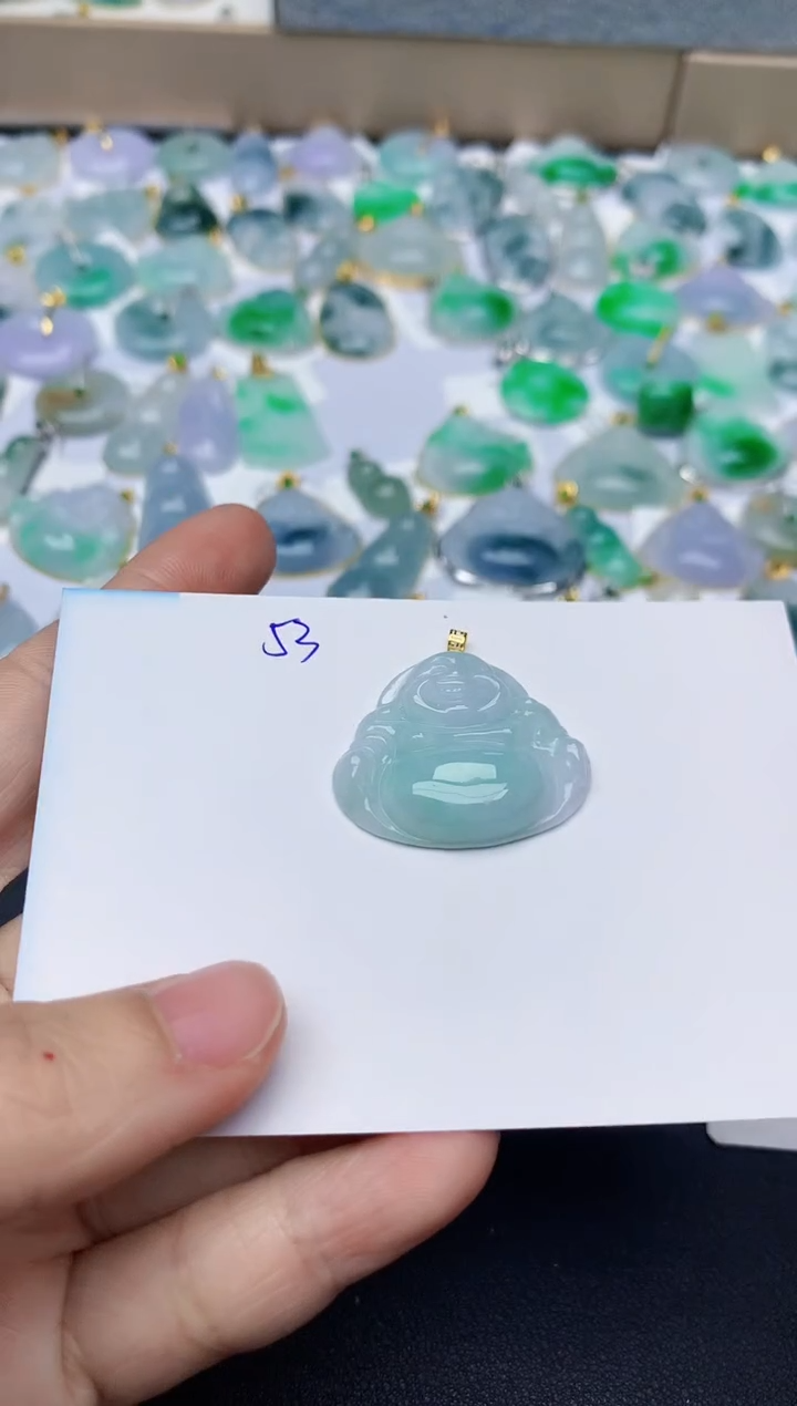 【闪购商品】翡翠颈饰18K金镶嵌天然翡翠A货    