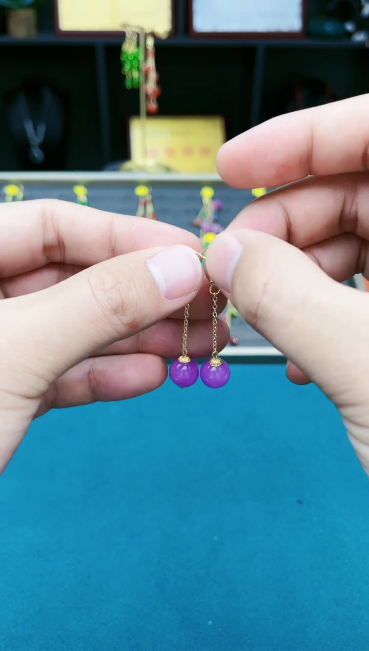 【闪购商品】玛瑙/玉髓耳钉银S925镶嵌735000