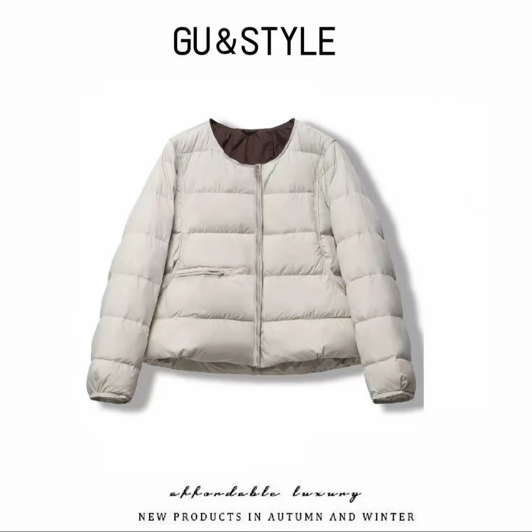 甜甜款无领短款新国标云感高奢9.0羽绒服