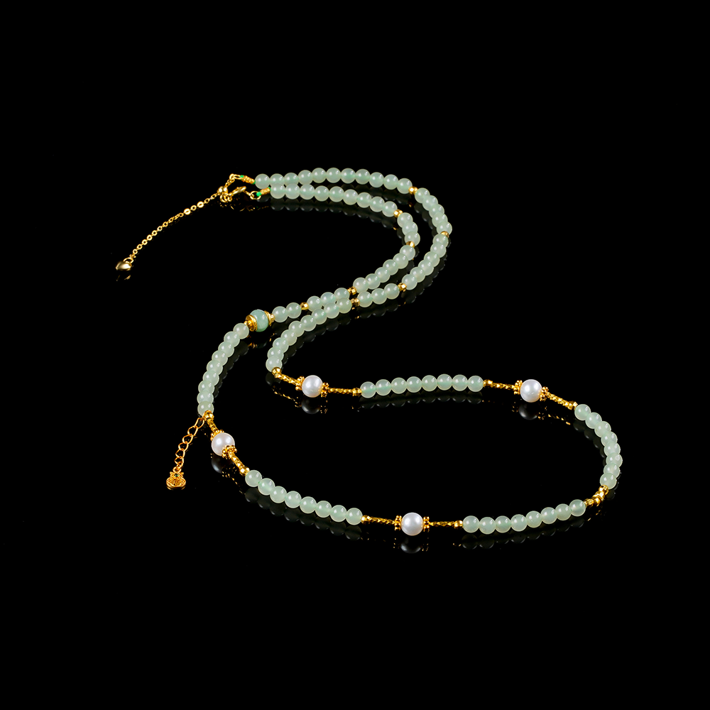 星光 | 珠链和田玉晴水葫芦吊坠搭晴水手工