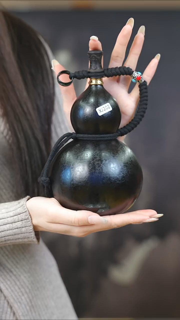 【闪购商品】XJ202大漆酒葫芦不包手串及旋转底座