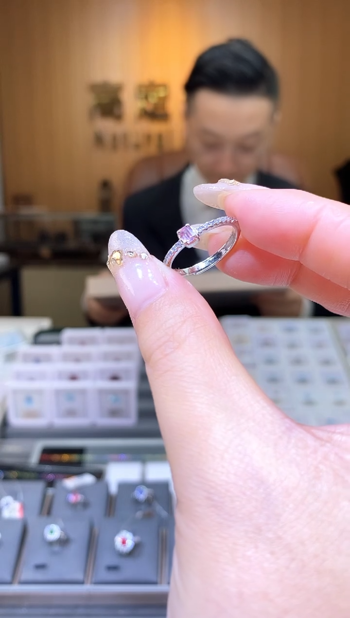 【闪购商品】彩色蓝宝石戒指银S925镶嵌天然蓝宝石戒指