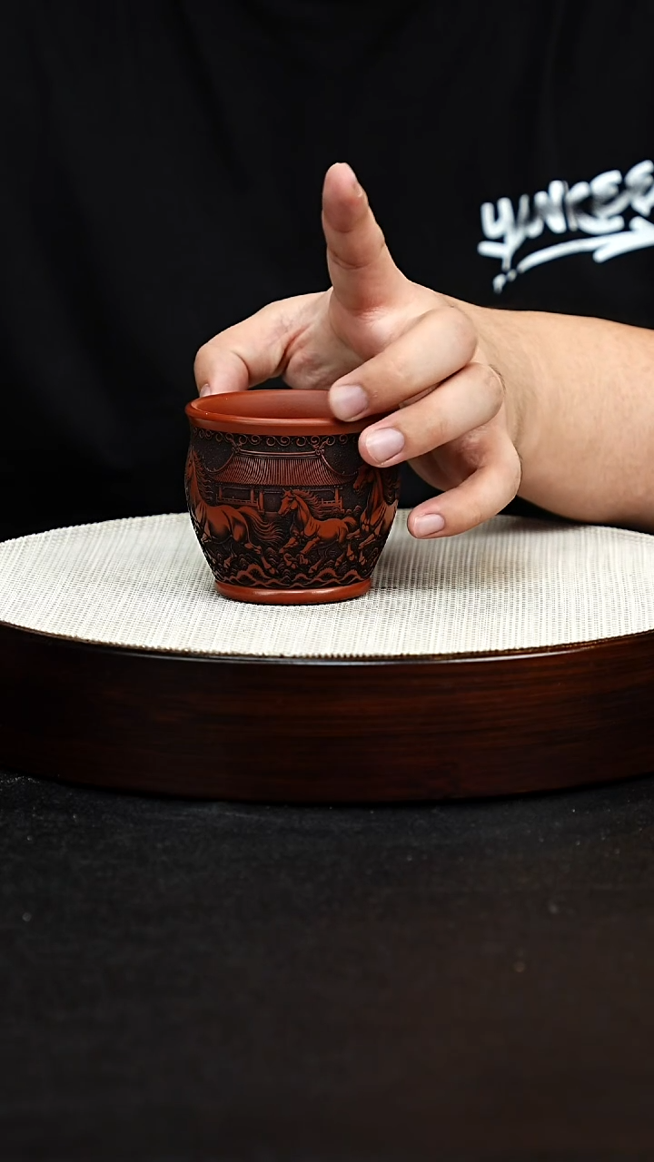 茶壶紫砂马到成功主人杯