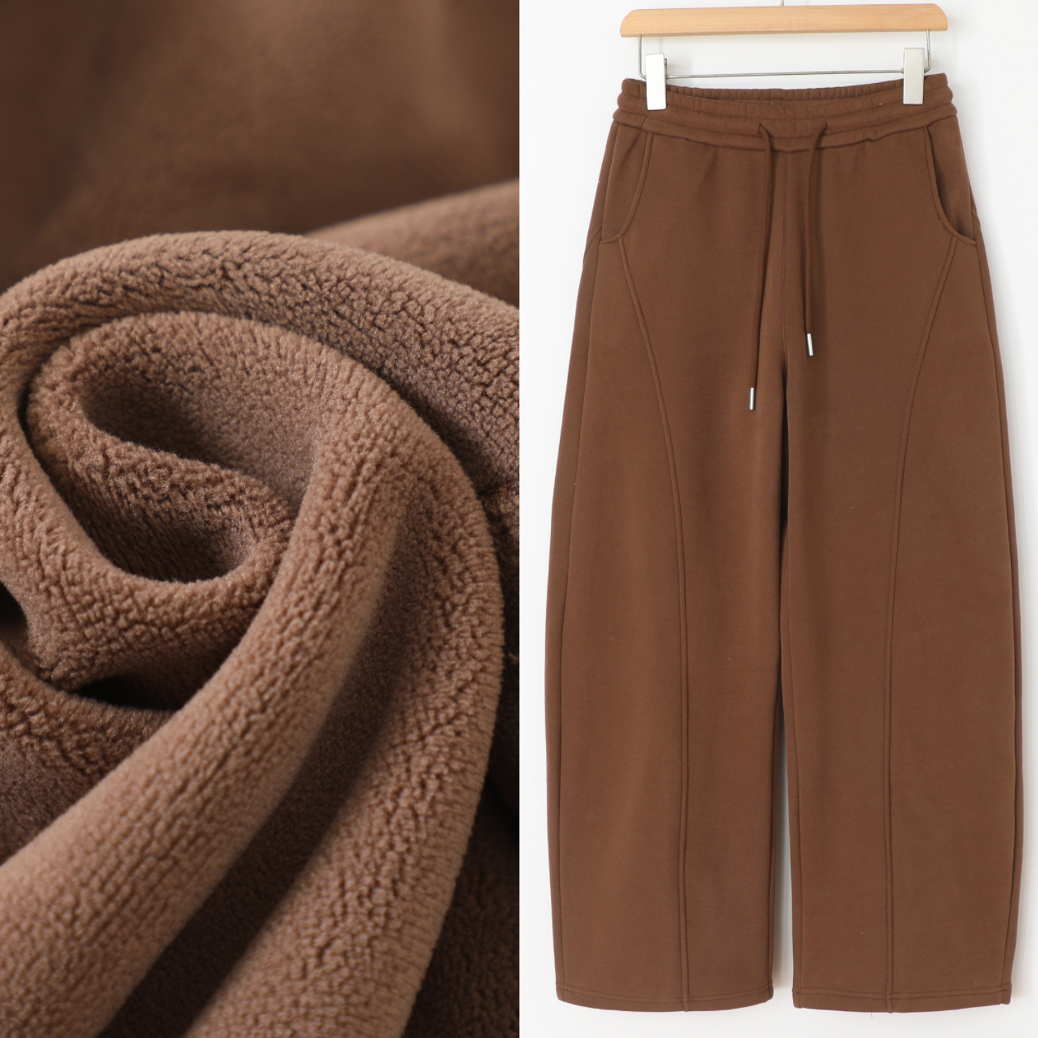 【冬款澳绒弯刀裤】加绒宽松阔腿香蕉百搭休闲2025新款-1