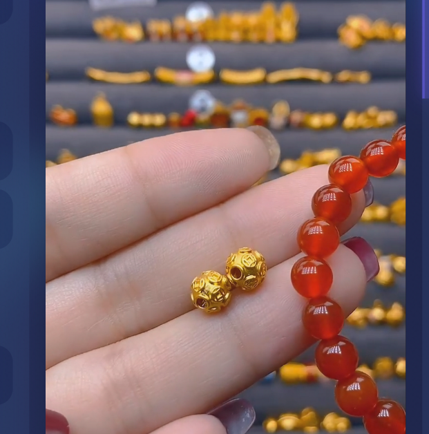 足金999卡6钱2颗玛 瑙/多样性发