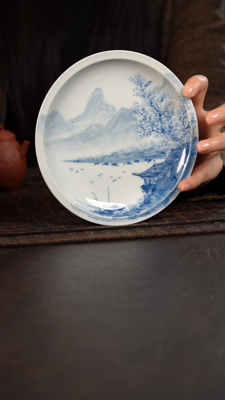 【闪购商品】杯199号HLX陶瓷重工山水大壶承